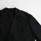 ORGANIC WOOL TROPICAL COMFORT W-BREASTED BLAZER #BLACK [A24A-08JK02C]