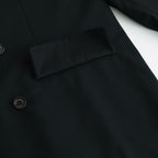 ORGANIC WOOL TROPICAL COMFORT W-BREASTED BLAZER #BLACK [A24A-08JK02C]