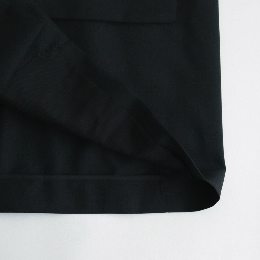 ORGANIC WOOL TROPICAL COMFORT W-BREASTED BLAZER #BLACK [A24A-08JK02C]