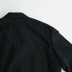 ORGANIC WOOL TROPICAL COMFORT W-BREASTED BLAZER #BLACK [A24A-08JK02C]