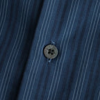 ORGANIC COTTON LOAN STRIPE COMFORT FIT SHIRT #BLUE×NAVY [A24A-17SH01C]