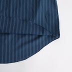ORGANIC COTTON LOAN STRIPE COMFORT FIT SHIRT #BLUE×NAVY [A24A-17SH01C]