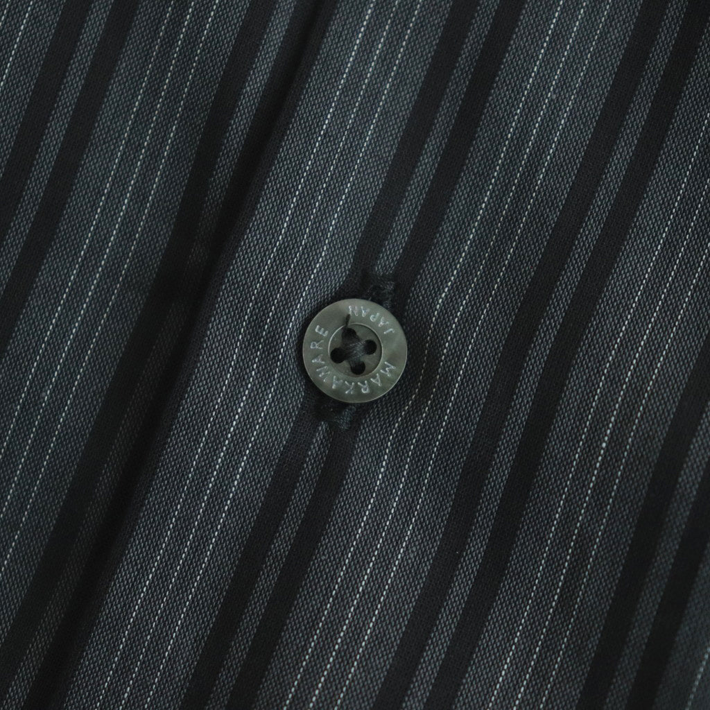 ORGANIC COTTON LOAN STRIPE COMFORT FIT SHIRT #GRAY×BLACK [A24A-17SH01C]