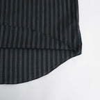 ORGANIC COTTON LOAN STRIPE COMFORT FIT SHIRT #GRAY×BLACK [A24A-17SH01C]