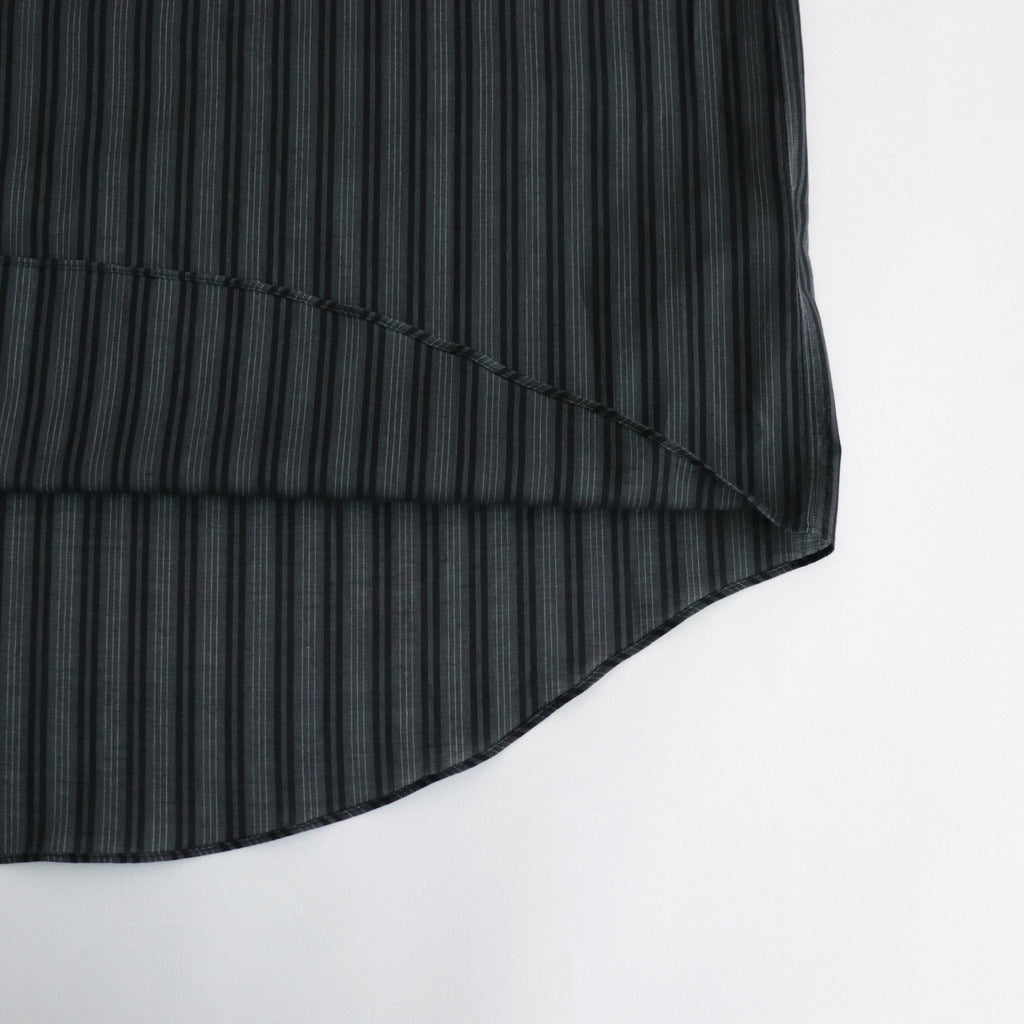 ORGANIC COTTON LOAN STRIPE COMFORT FIT SHIRT #GRAY×BLACK [A24A-17SH01C]