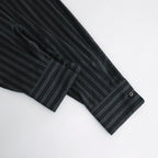 ORGANIC COTTON LOAN STRIPE COMFORT FIT SHIRT #GRAY×BLACK [A24A-17SH01C]
