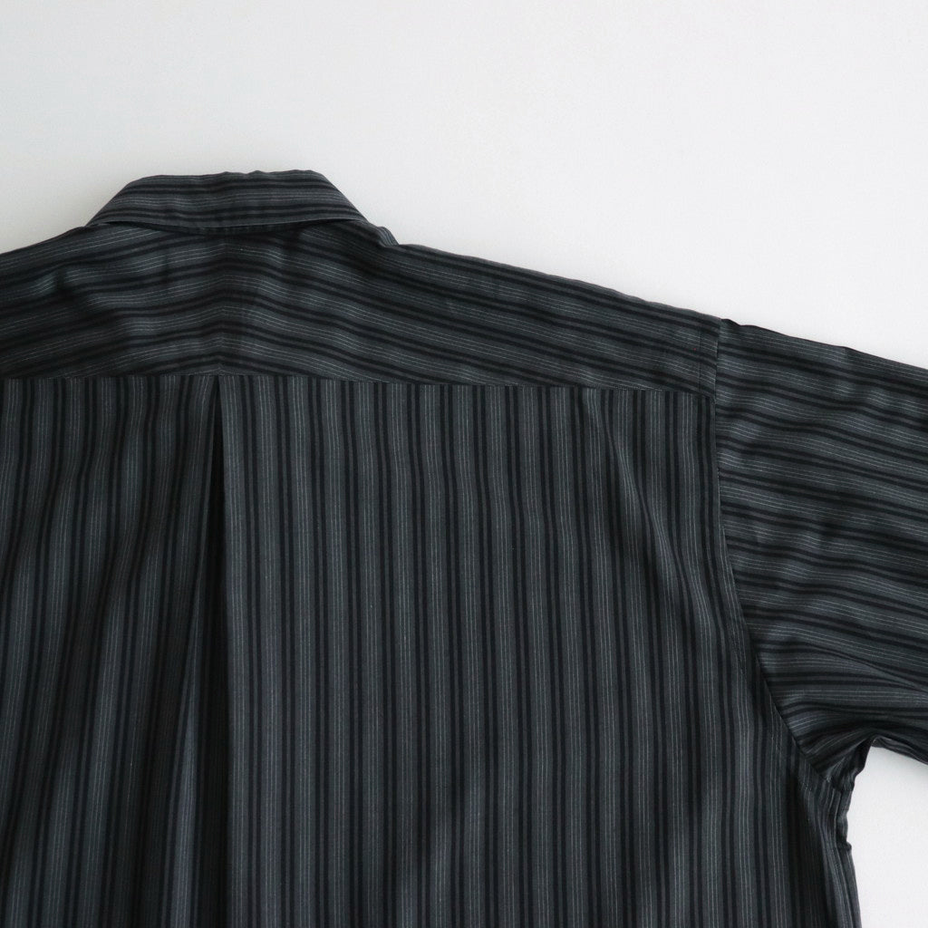 ORGANIC COTTON LOAN STRIPE COMFORT FIT SHIRT #GRAY×BLACK [A24A-17SH01C]
