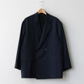 有機羊毛熱帶舒適雙排扣西裝外套 #海軍藍 [A24A-08JK02C]