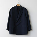 ORGANIC WOOL TROPICAL COMFORT W-BREASTED BLAZER #NAVY [A24A-08JK02C]