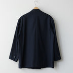 ORGANIC WOOL TROPICAL COMFORT W-BREASTED BLAZER #NAVY [A24A-08JK02C]
