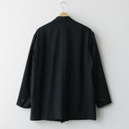 ORGANIC WOOL TROPICAL COMFORT W-BREASTED BLAZER #BLACK [A24A-08JK02C]