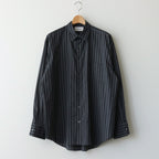 ORGANIC COTTON LOAN STRIPE COMFORT FIT SHIRT #GRAY×BLACK [A24A-17SH01C]