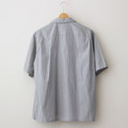 SHORT SLEEVE OPEN COLLAR SHIRT #BLACK STRIPE [SH-WLRS-005]