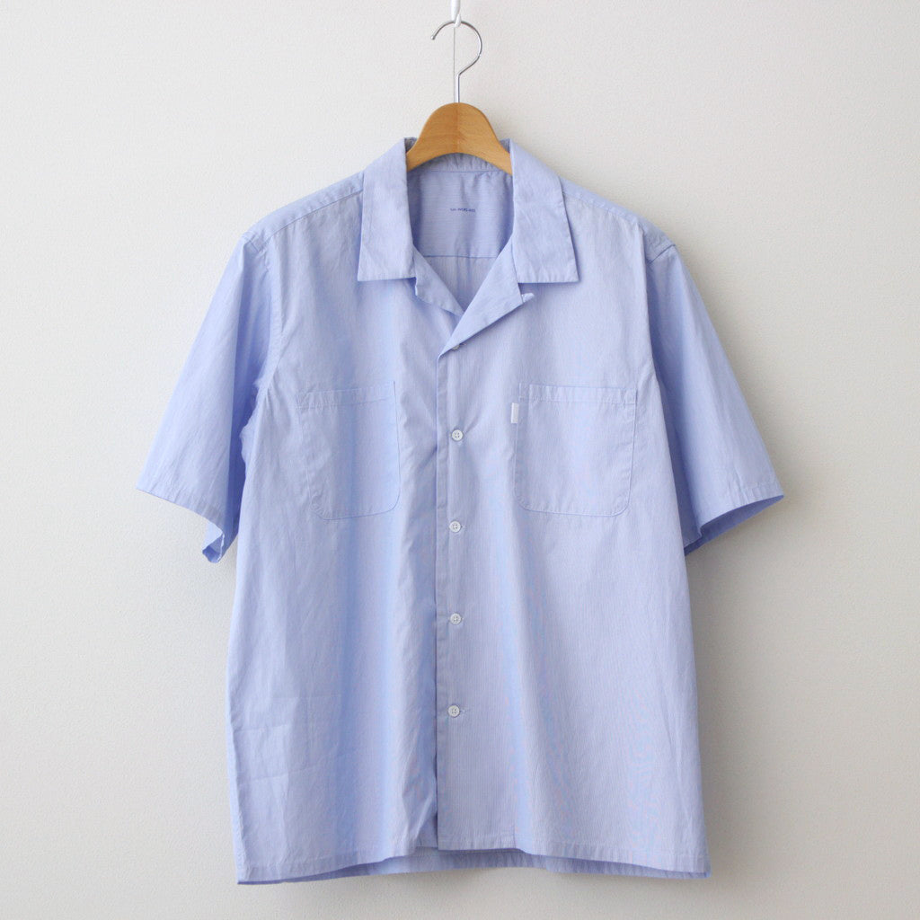 SHORT SLEEVE OPEN COLLAR SHIRT #LT.BLUE STRIPE [SH-WLRS-005]