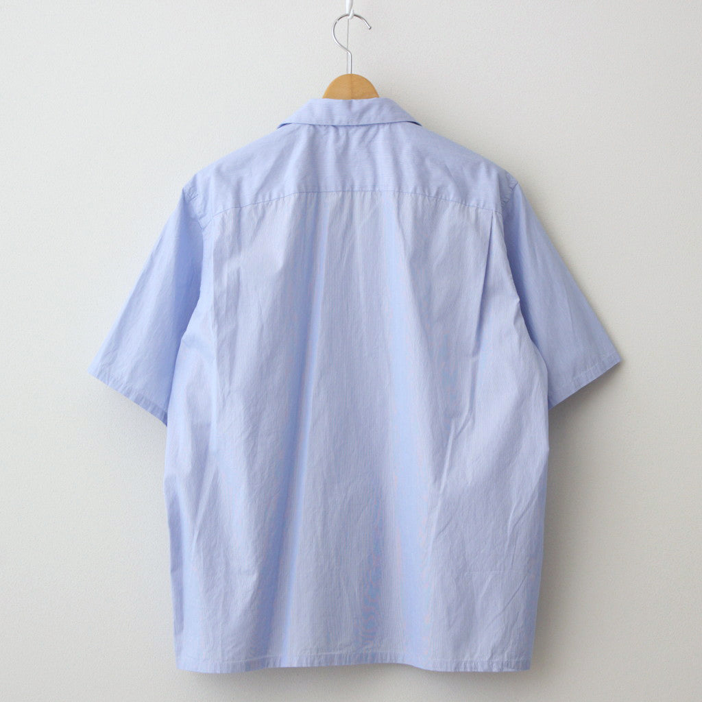 SHORT SLEEVE OPEN COLLAR SHIRT #LT.BLUE STRIPE [SH-WLRS-005]