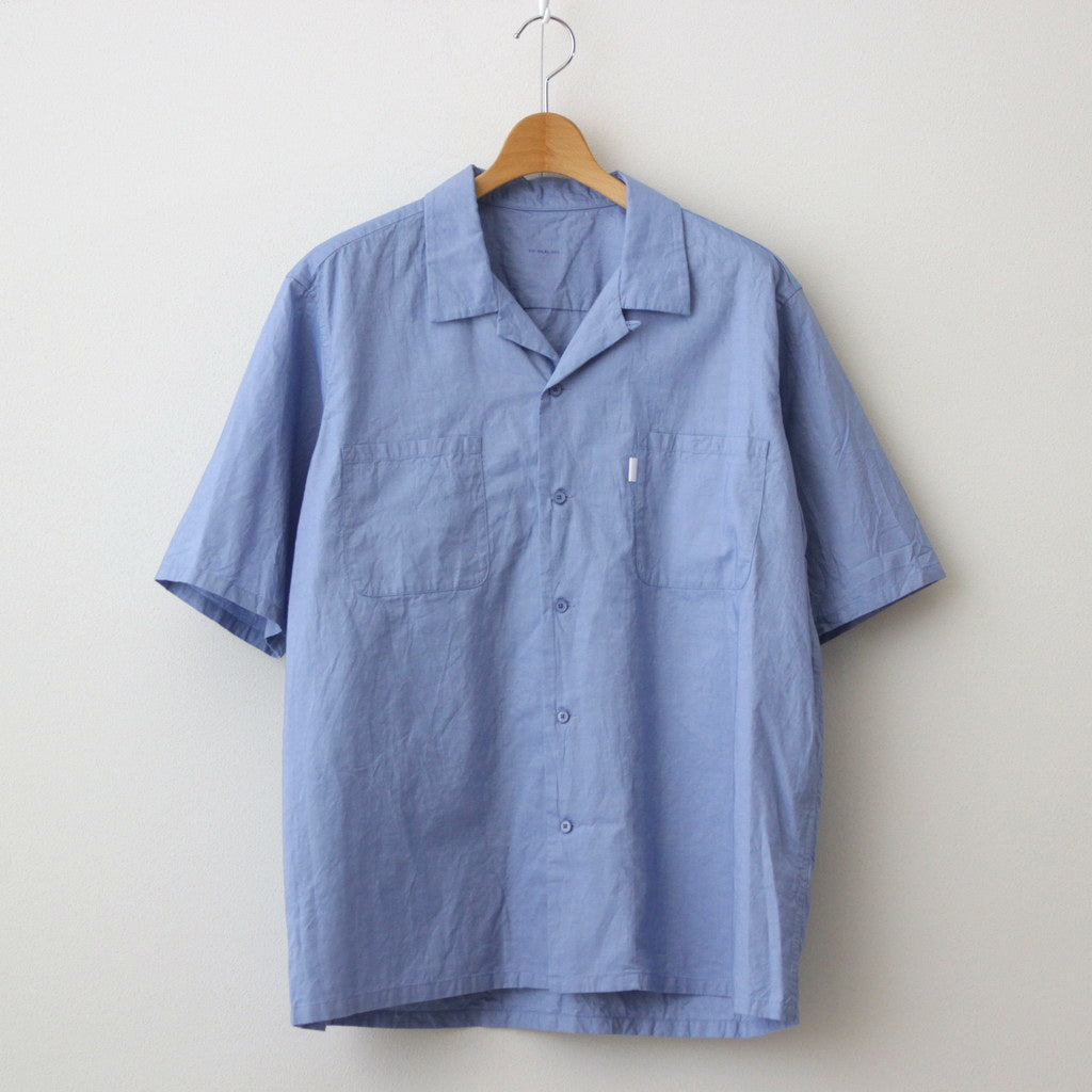 SHORT SLEEVE OPEN COLLAR SHIRT #BLUE [SH-WLRS-003]