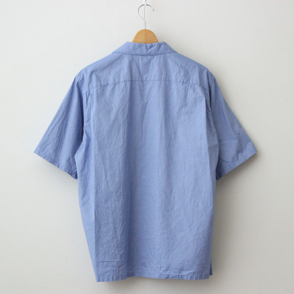 SHORT SLEEVE OPEN COLLAR SHIRT #BLUE [SH-WLRS-003]