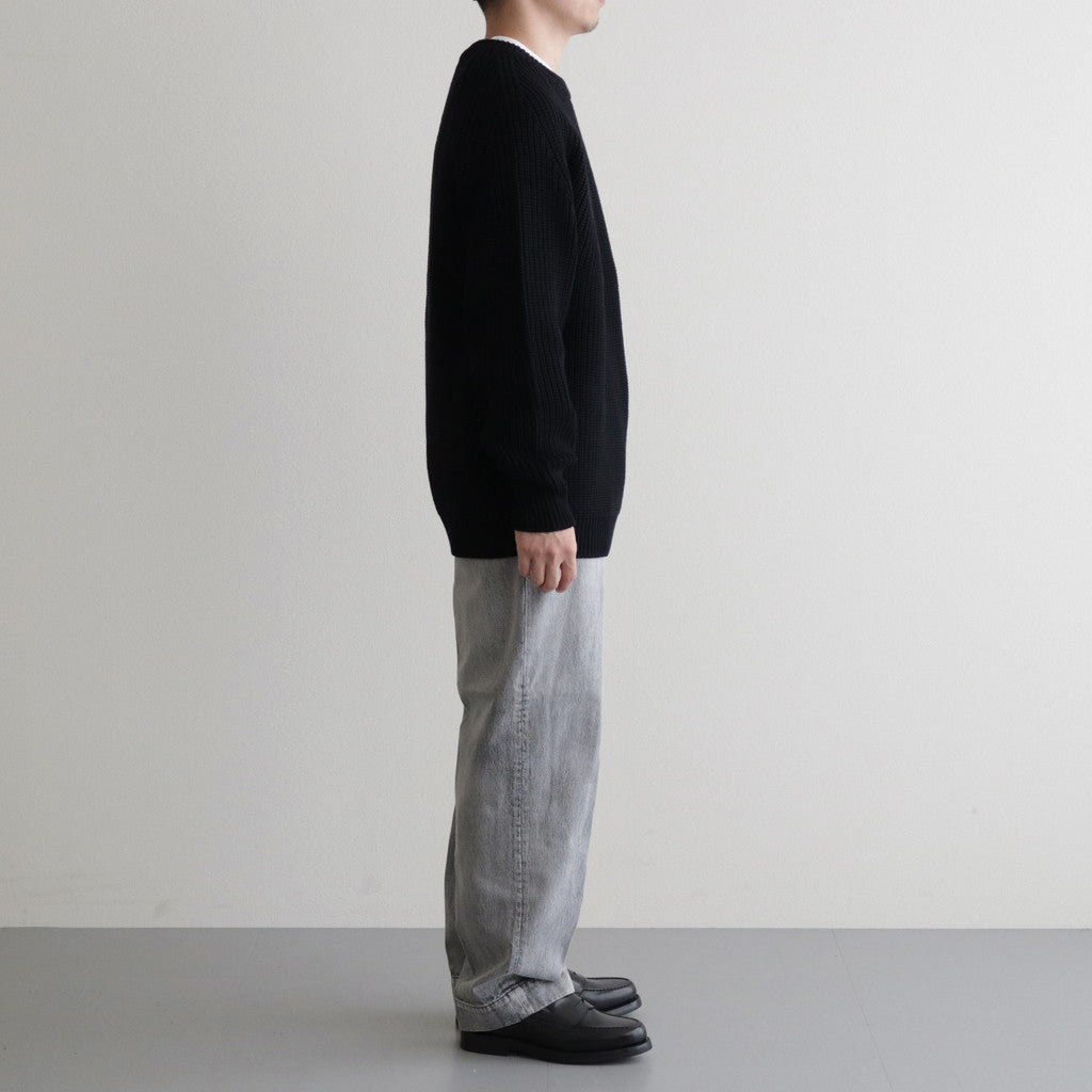 SIGNATURE CREW NECK #BLACK [BN-23FM-030]