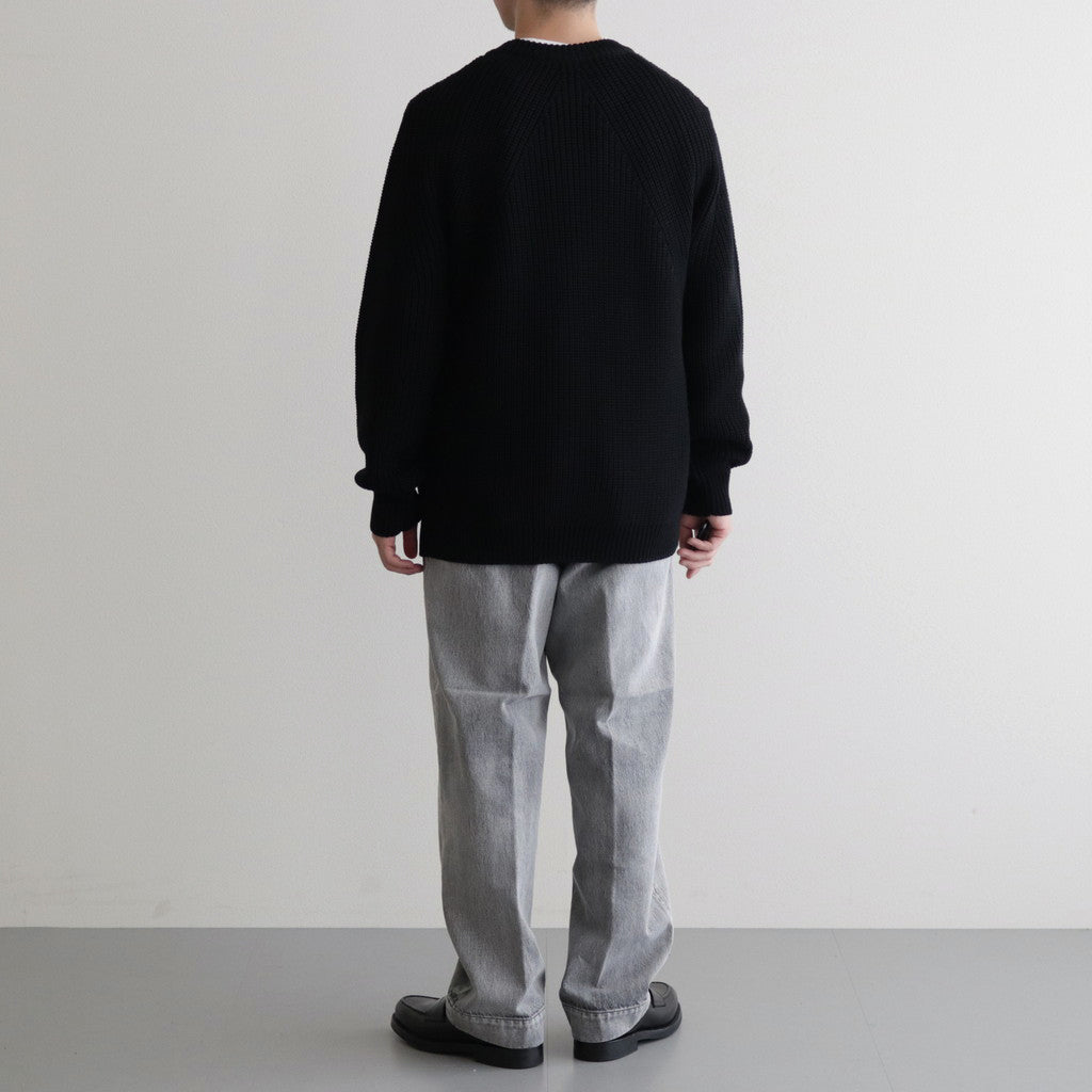 SIGNATURE CREW NECK #BLACK [BN-23FM-030]