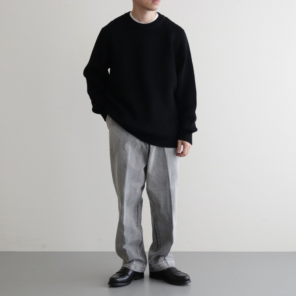 SIGNATURE CREW NECK #BLACK [BN-23FM-030]