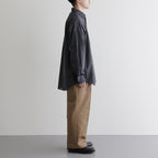 ORGANIC COTTON LOAN STRIPE COMFORT FIT SHIRT #GRAY×BLACK [A24A-17SH01C]