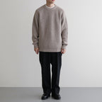 SIGNATURE CREW NECK #BEIGE [BN-23FM-030]