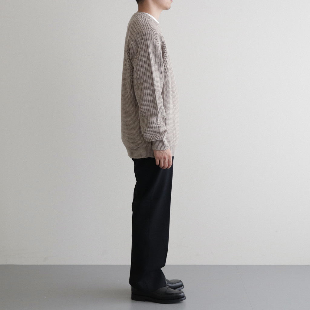 SIGNATURE CREW NECK #BEIGE [BN-23FM-030]