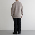 SIGNATURE CREW NECK #BEIGE [BN-23FM-030]