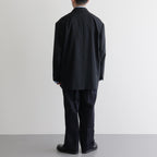 ORGANIC WOOL TROPICAL COMFORT W-BREASTED BLAZER #BLACK [A24A-08JK02C]