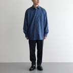 ORGANIC WOOL TROPICAL PEGTOP TROUSERS #NAVY [A24A-08PT02C]