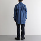 ORGANIC WOOL TROPICAL PEGTOP TROUSERS #NAVY [A24A-08PT02C]