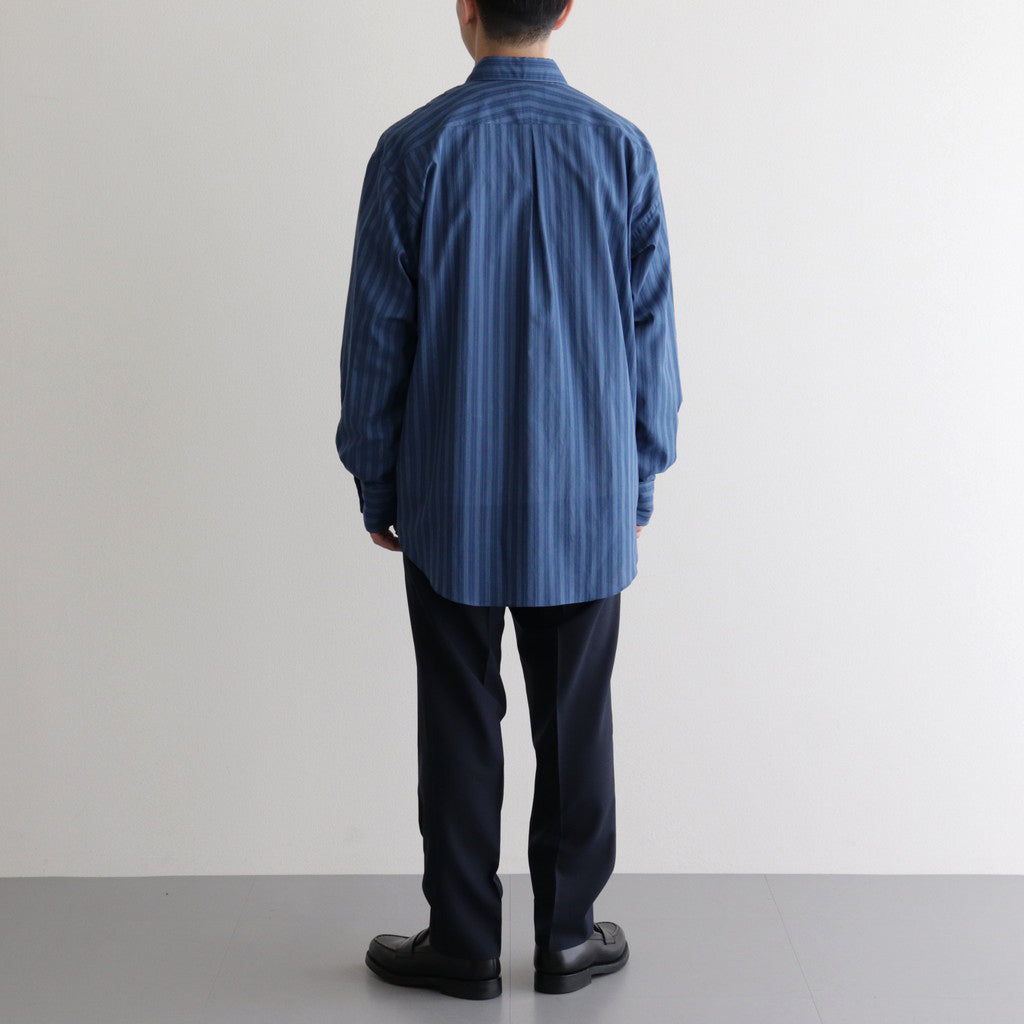 ORGANIC WOOL TROPICAL PEGTOP TROUSERS #NAVY [A24A-08PT02C]