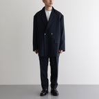 ORGANIC WOOL TROPICAL COMFORT W-BREASTED BLAZER #NAVY [A24A-08JK02C]