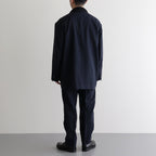 ORGANIC WOOL TROPICAL PEGTOP TROUSERS #NAVY [A24A-08PT02C]