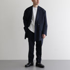 ORGANIC WOOL TROPICAL PEGTOP TROUSERS #NAVY [A24A-08PT02C]