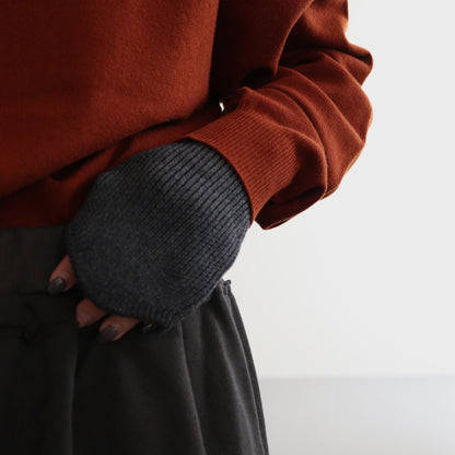 SOLID WOOL HAND WARMER #CHARCOAL [BN-24FI-005]