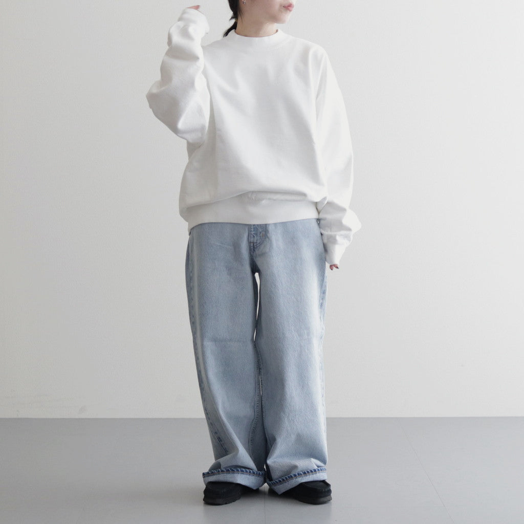 13.5oz DENIM HIGH WAIST WIDE FADE #ICE INDIGO [16841 40518