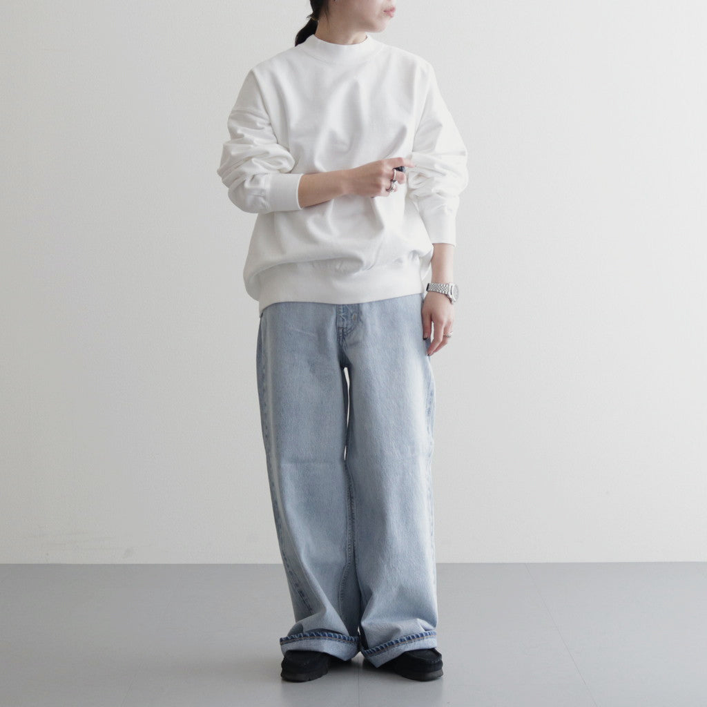 13.5oz DENIM HIGH WAIST WIDE FADE #ICE INDIGO [16841 40518]