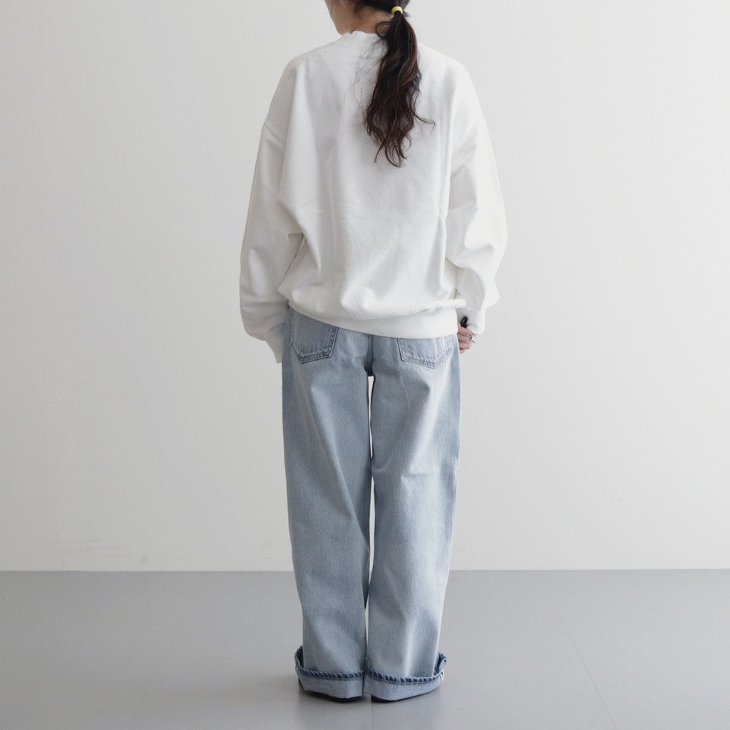 13.5oz DENIM HIGH WAIST WIDE FADE #ICE INDIGO [16841 40518]