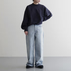 13.5oz DENIM HIGH WAIST WIDE FADE #ICE INDIGO [16841 40518]