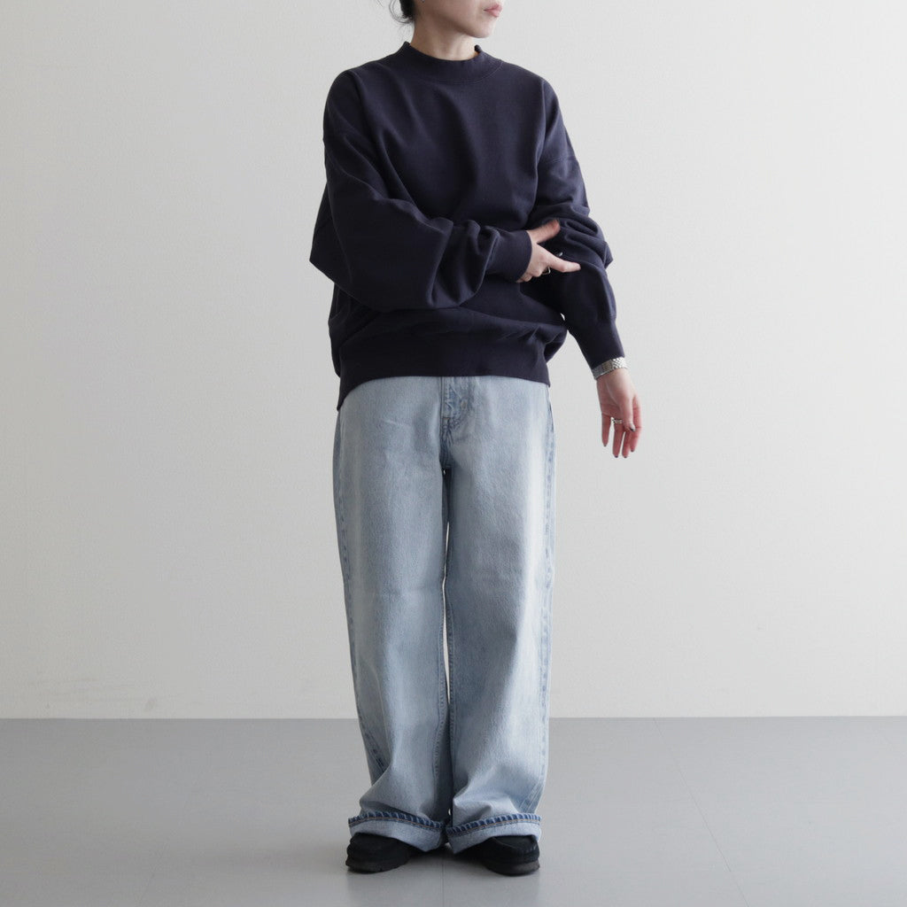 13.5oz DENIM HIGH WAIST WIDE FADE #ICE INDIGO [16841 40518]