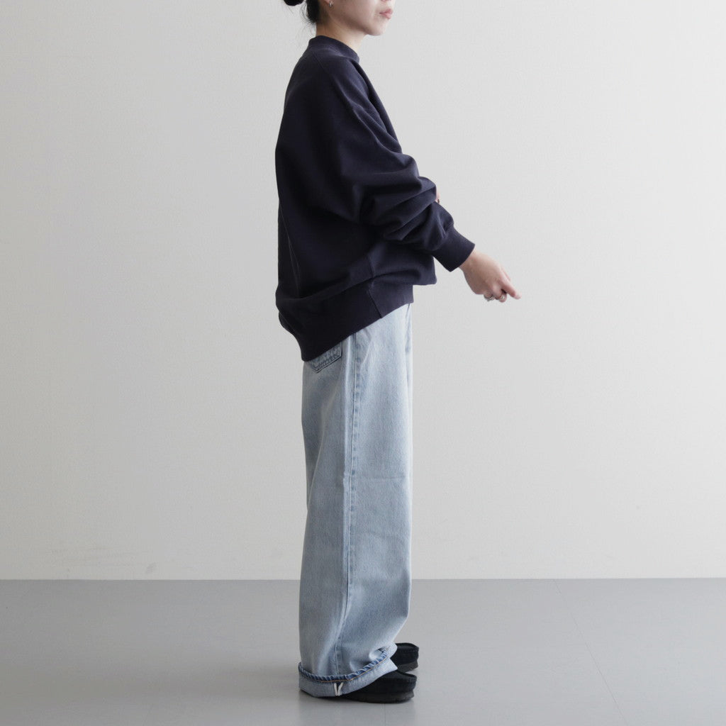 13.5oz DENIM HIGH WAIST WIDE FADE #ICE INDIGO [16841 40518]