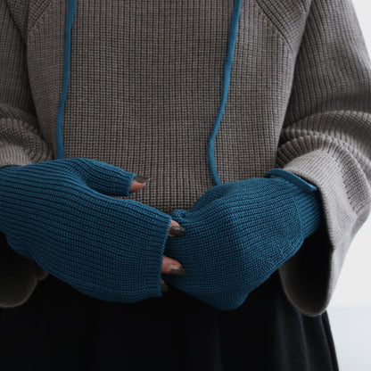 SOLID WOOL UNITE GLOVES #BLUE [BN-24FI-009]