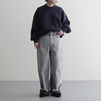 13.5oz DENIM HIGH WAIST WIDE FADE #ICE BLACK [16841 40518]