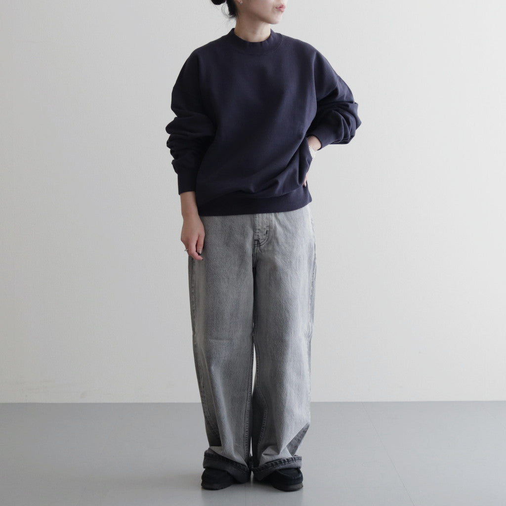 13.5oz DENIM HIGH WAIST WIDE FADE #ICE BLACK [16841 40518]