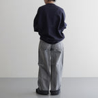 13.5oz DENIM HIGH WAIST WIDE FADE #ICE BLACK [16841 40518]