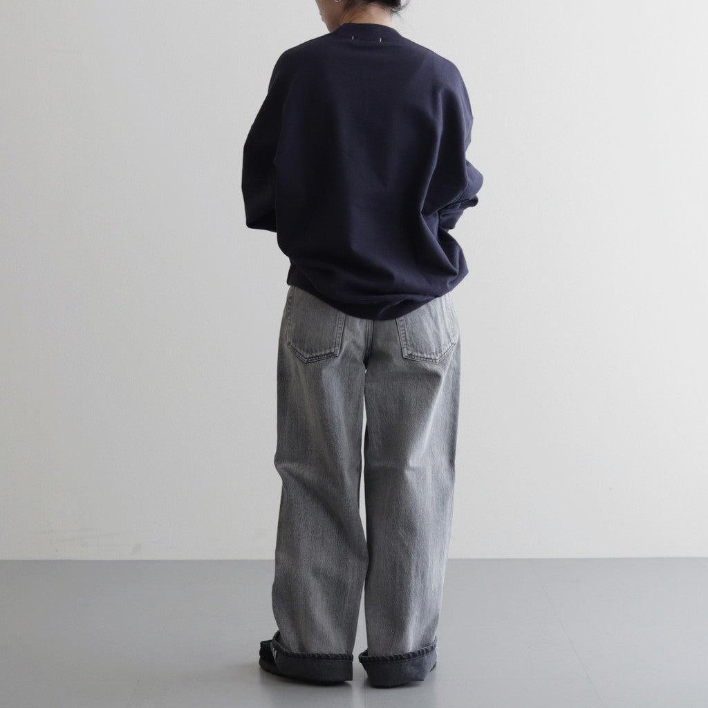 13.5oz DENIM HIGH WAIST WIDE FADE #ICE BLACK [16841 40518]