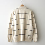 C/NAPP Border Collared Harf-zip #Ivory-BODY×Black-Line [BHS24S025]