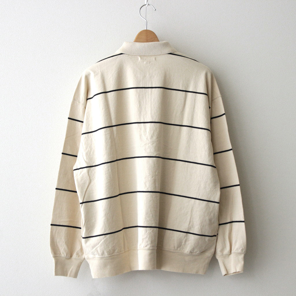 C/NAPP Border Collared Harf-zip #Ivory-BODY×Black-Line [BHS24S025]