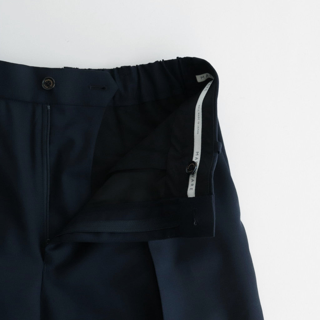 ORGANIC WOOL TROPICAL PEGTOP TROUSERS #NAVY [A24A-08PT02C ORGANIC WOOL TROPICAL PEGTOP TROUSERS #NAVY [A24A-08PT02C